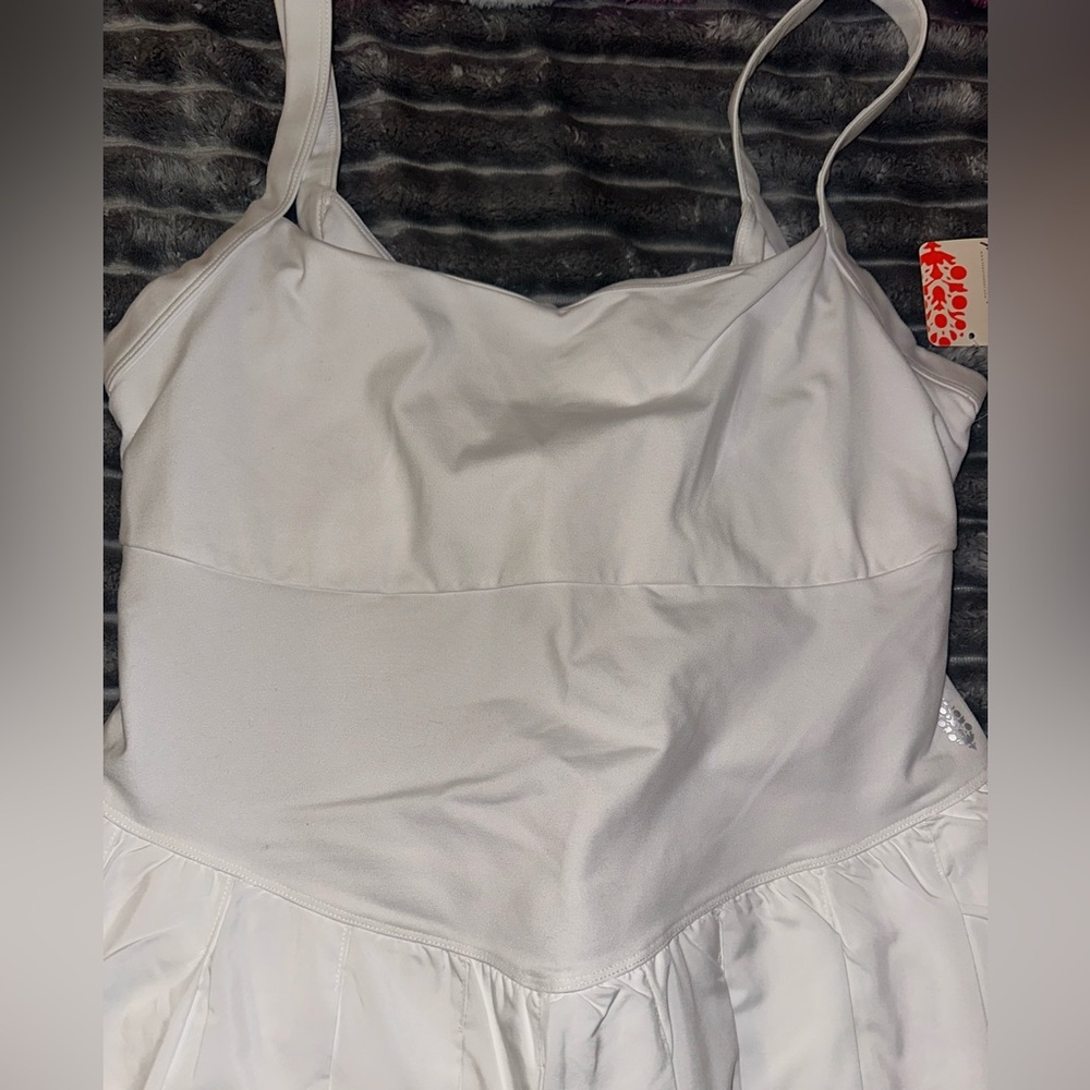 Free People Swing of Things Skortsie Dress Womens Sleeveless - NEW WITH TAGS 🩶XL - Picture 5 of 6